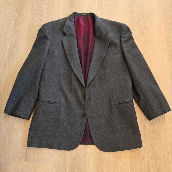 Oscar de la Renta Men’s 100% Wool Suit Gray Jacket & Pants Set Size 48L - Picture 2 of 8